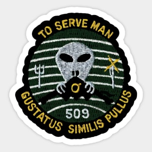 To Serve Man, References Vintage Twilight Zone Episode Sticker